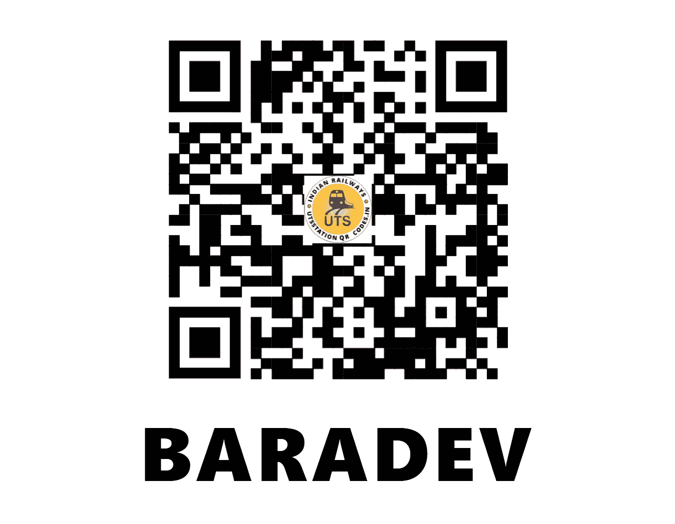 UTS QR Code for BARADEV - BRDV - NR (UTTAR PRADESH)